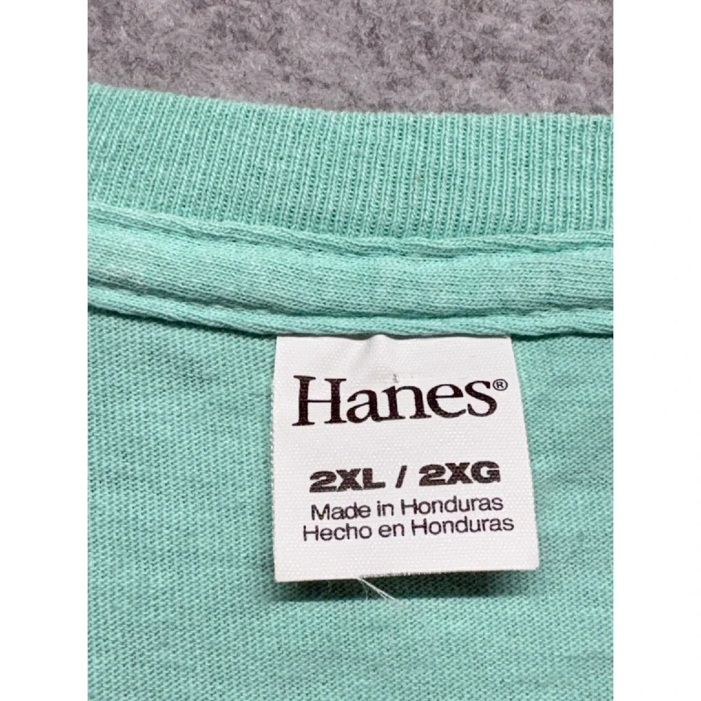 Hanes Georgia Bulldogs T-Shirt Mens 2XL Mint Green Graphic UGA NCAA Tee
